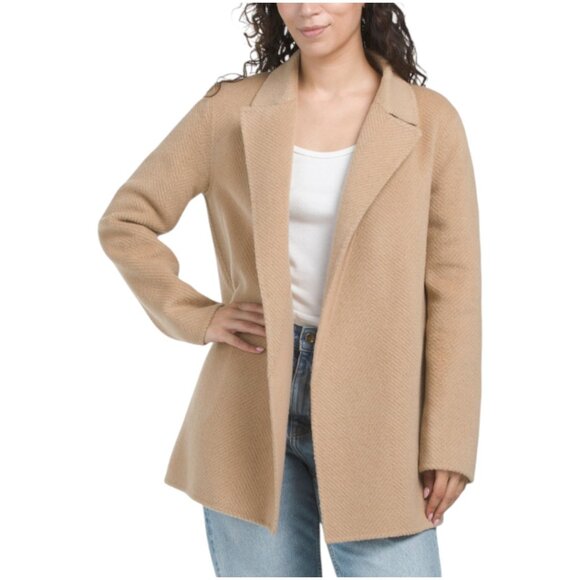 THEORY Wool Sileena Chevron Coat - Picture 1 of 2